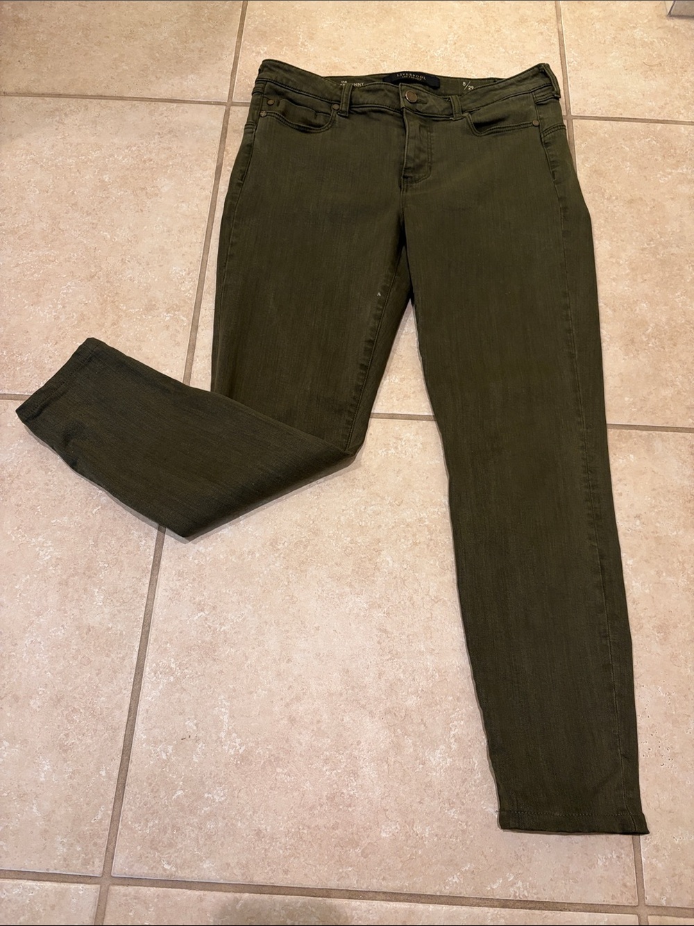 Liverpool Like New skinny jeans forest green Sz 8